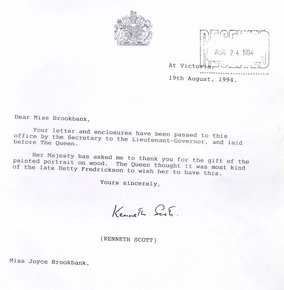 Letter from the Queen